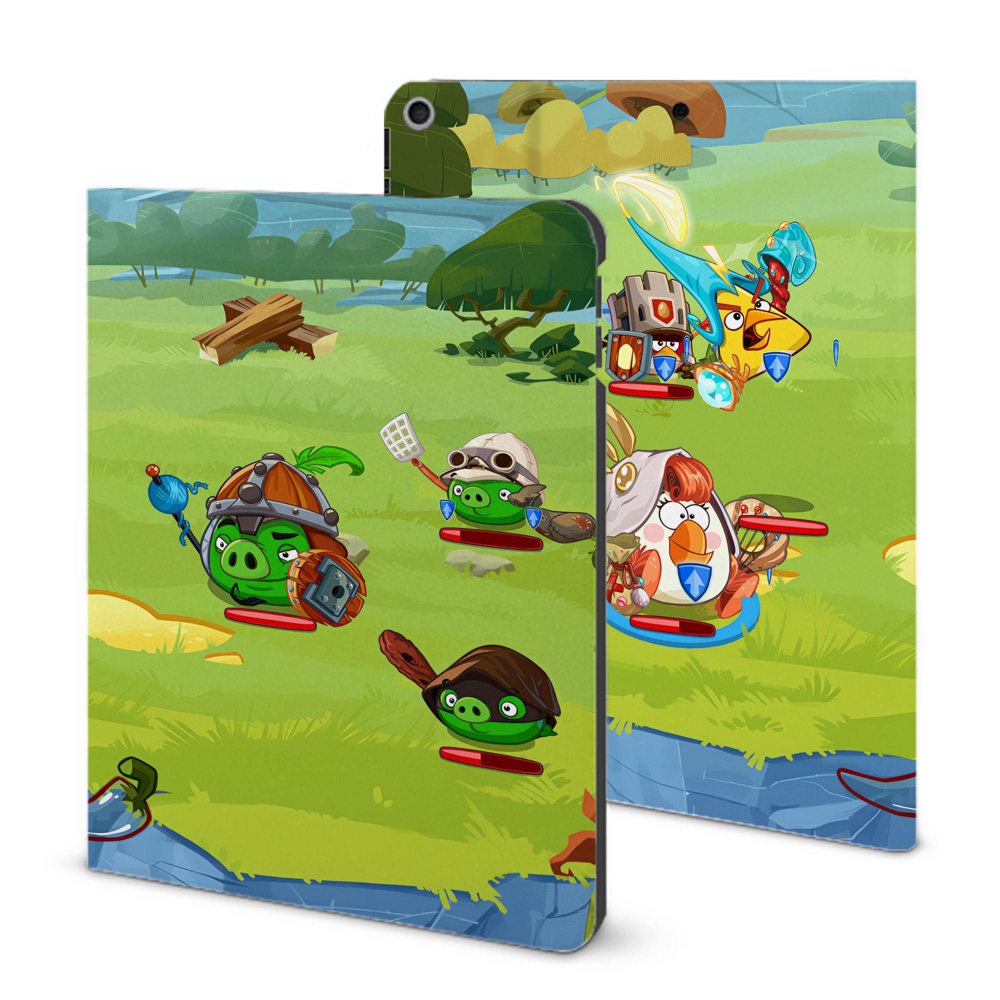 （画像用） Angry Birds アングリーバード IPad ケース ブック型 PUレザー TPU 耐衝撃 軽量 薄型 ペン収納なし 全面保護 IPad 各モデル対応